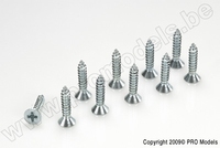 [ GF-0176-010 ] Zelftappende verzonkenkopschroef - 3,5X25mm - Gegalvaniseerd staal - 10 st 