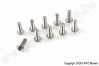 [ GF-0203-004 ] Laagbolkopschroef - Binnenzeskant - M3X12 - Inox - 10 st 