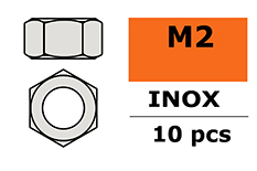 [ GF-0250-001 ] Zeskantmoer - M2 - Inox - 10 st