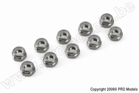 [ GF-0400-023 ] Aluminium zelfborgende zeskantmoer - M2 - Gun Metaal - 10 st 