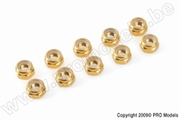 [ GF-0400-050 ] Aluminium zelfborgende zeskantmoer - M5 - Goud - 10 st 