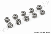 [ GF-0400-053 ] Aluminium zelfborgende zeskantmoer - M5 - Gun Metaal - 10 st 
