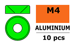 [ GF-0405-041 ] Aluminium sluitring - voor M4 Verzonkenkopschroeven - BD=10mm - Groen - 10 st 