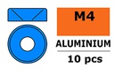 [ GF-0405-044 ] Aluminium sluitring - voor M4 Verzonkenkopschroeven - BD=10mm - Blauw - 10 st 