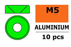 [ GF-0405-051 ] Aluminium sluitring - voor M5 Verzonkenkopschroeven - BD=12mm - Groen - 10 st 