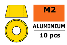 [ GF-0406-010 ] Aluminium sluitring - voor M2 Cilinderkopschroeven - BD=6mm - Goud - 10 st 