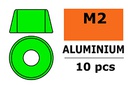 [ GF-0406-011 ] Aluminium sluitring - voor M2 Cilinderkopschroeven - BD=6mm - Groen - 10 st 