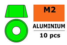 [ GF-0406-011 ] Aluminium sluitring - voor M2 Cilinderkopschroeven - BD=6mm - Groen - 10 st 