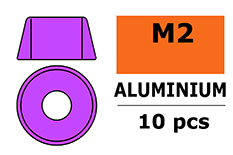 [ GF-0406-012 ] Aluminium sluitring - voor M2 Cilinderkopschroeven - BD=6mm - Paars - 10 st 