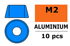 [ GF-0406-014 ] Aluminium sluitring - voor M2 Cilinderkopschroeven - BD=6mm - Blauw - 10 st 