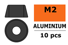 [ GF-0406-013 ] Aluminium sluitring - voor M2 Cilinderkopschroeven - BD=6mm - Gun Metaal - 10 st 