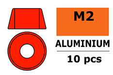 [ GF-0406-015 ] Aluminium sluitring - voor M2 Cilinderkopschroeven - BD=6mm - Rood - 10 st 