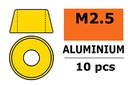 [ GF-0406-020 ] Aluminium sluitring - voor M2.5 Cilinderkopschroeven - BD=7mm - Goud - 10 st 