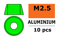 [ GF-0406-021 ] Aluminium sluitring - voor M2.5 Cilinderkopschroeven - BD=7mm - Groen - 10 st 