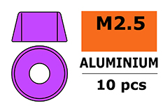 [ GF-0406-022 ] Aluminium sluitring - voor M2.5 Cilinderkopschroeven - BD=7mm - Paars - 10 st 