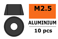 [ GF-0406-023 ] Aluminium sluitring - voor M2.5 Cilinderkopschroeven - BD=7mm - Gun Metaal - 10 st 