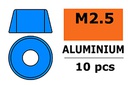[ GF-0406-024 ] Aluminium sluitring - voor M2.5 Cilinderkopschroeven - BD=7mm - Blauw - 10 st 