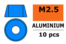 [ GF-0406-024 ] Aluminium sluitring - voor M2.5 Cilinderkopschroeven - BD=7mm - Blauw - 10 st 