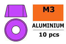 [ GF-0406-032 ] Aluminium sluitring - voor M3 Cilinderkopschroeven - BD=8mm - Paars - 10 st 