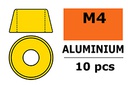 [ GF-0406-040 ] Aluminium sluitring - voor M4 Cilinderkopschroeven - BD=10mm - Goud - 10 st 