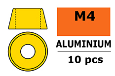 [ GF-0406-040 ] Aluminium sluitring - voor M4 Cilinderkopschroeven - BD=10mm - Goud - 10 st 