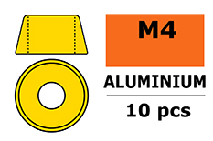 [ GF-0406-040 ] Aluminium sluitring - voor M4 Cilinderkopschroeven - BD=10mm - Goud - 10 st 