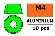 [ GF-0406-041 ] Aluminium sluitring - voor M4 Cilinderkopschroeven - BD=10mm - Groen - 10 st 