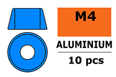 [ GF-0406-044 ] Aluminium sluitring - voor M4 Cilinderkopschroeven - BD=10mm - Blauw - 10 st 