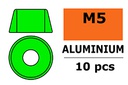 [ GF-0406-051 ] Aluminium sluitring - voor M5 Cilinderkopschroeven - BD=12mm - Groen - 10 st 