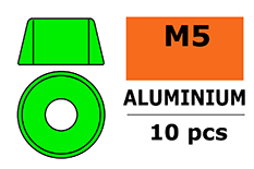 [ GF-0406-051 ] Aluminium sluitring - voor M5 Cilinderkopschroeven - BD=12mm - Groen - 10 st 