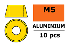 [ GF-0406-050 ] Aluminium sluitring - voor M5 Cilinderkopschroeven - BD=12mm - Goud - 10 st 