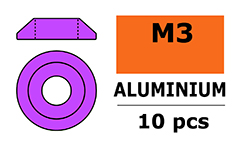 [ GF-0407-022 ] Aluminium sluitring - voor M3 Laagbolkopschroeven - BD=10mm - Paars - 10 st 