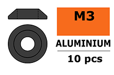 [ GF-0407-023 ] Aluminium sluitring - voor M3 Laagbolkopschroeven - BD=10mm - Gun Metaal - 10 st 