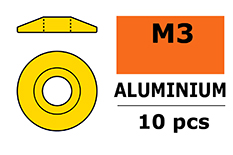 [ GF-0407-030 ] Aluminium sluitring - voor M3 Laagbolkopschroeven - BD=15mm - Goud - 10 st 