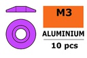 [ GF-0407-032 ] Aluminium sluitring - voor M3 Laagbolkopschroeven - BD=15mm - Paars - 10 st 
