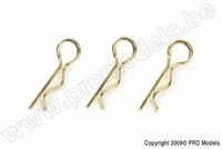 [ GF-0410-010 ] Carrosserie clipsen - 45° gebogen - Medium - Goud - 10 st 