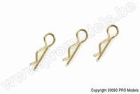 [ GF-0410-001 ] Carrosserie clipsen - 45° gebogen - Klein - Goud - 10 st 