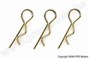 [ GF-0410-020 ] Carrosserie clipsen - 45° gebogen - Groot - Goud - 10 st 
