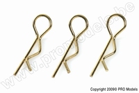 [ GF-0410-020 ] Carrosserie clipsen - 45° gebogen - Groot - Goud - 10 st 