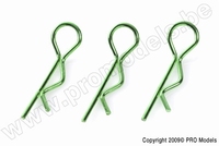 [ GF-0410-021 ] Carrosserie clipsen - 45° gebogen - Groot - Groen - 10 st 