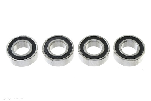 [ GF-0500-010 ] Kogellager - Chroom staal - ABEC 3 - Rubber Dichting - 6X12X4 - MR126-2RS - 4 st 
