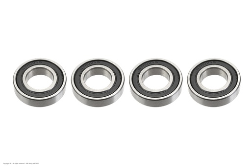 [ GF-0500-023 ] Kogellager - Chroom staal - ABEC 3 - Rubber Dichting - 12X24X6 - 6901-2RS - 4 st 