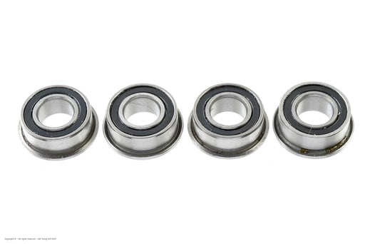 [ GF-0505-002 ] Kogellager - Chroom staal - ABEC 3 - Rubber Dichting - 5X10X4 - Flens - MF105-2RS - 4 st 