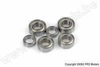 [ GF-0550-010 ] Kogellager - Chroom staal - ABEC 3 - Metaal Dichting - 3X7X3 - MR73ZZ - 2 st 