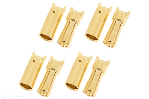 [ GF-1000-010 ] Connector - 5.5mm - Goudcontacten - Man. + Vrouw. - 4 paar 