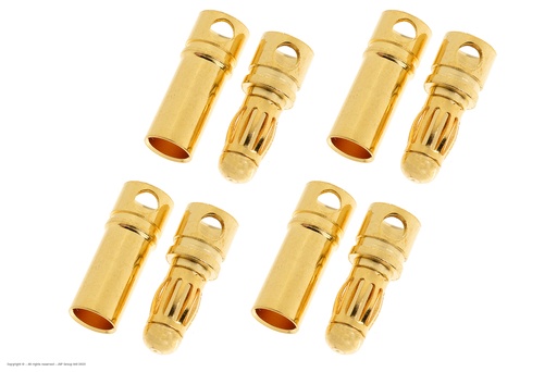 [ GF-1000-002 ] Connector - 3.5mm - Goudcontacten - Man. + Vrouw. - 4 paar 