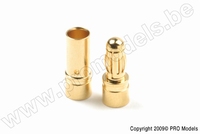 [ GF-1000-002 ] Connector - 3.5mm - Goudcontacten - Man. + Vrouw. - 4 paar 