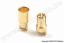 [ GF-1000-007 ] Connector - 6.0mm - Goudcontacten - Man. + Vrouw. - 4 paar 
