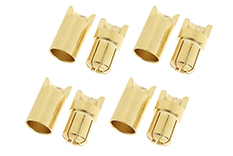 [ GF-1000-009 ] Connector - 6.5mm - Goudcontacten - Man. + Vrouw. - 4 paar 