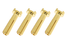 [ GF-1000-013 ] Connector - 4.0mm - Goudcontacten 90 Deg - Man. - 4 st 